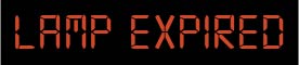 "LAMP EXPIRED" as seen on the controller display