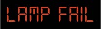 "LAMP FAIL" as seen on the controller display